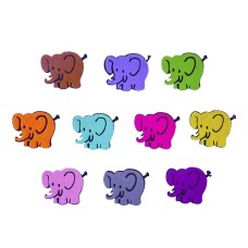 Keçe 4,5 cm Renkli Filler 10 Adet, Keçeden Fil Süsü