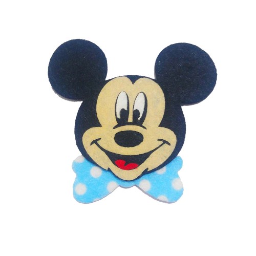 Keçe 7 cm Mavi Papyonlu Miki Mouse Figürü 5 Adet, Mickey Mouse Figürü