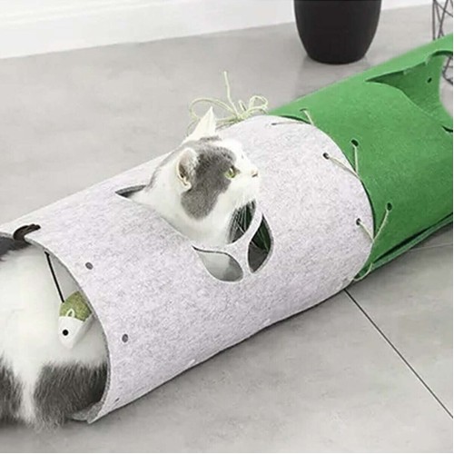 Kedi Tüneli 3'lü Eklenebilir Fonksiyonel Evcil Hayvan Oyuncağı Tüneli