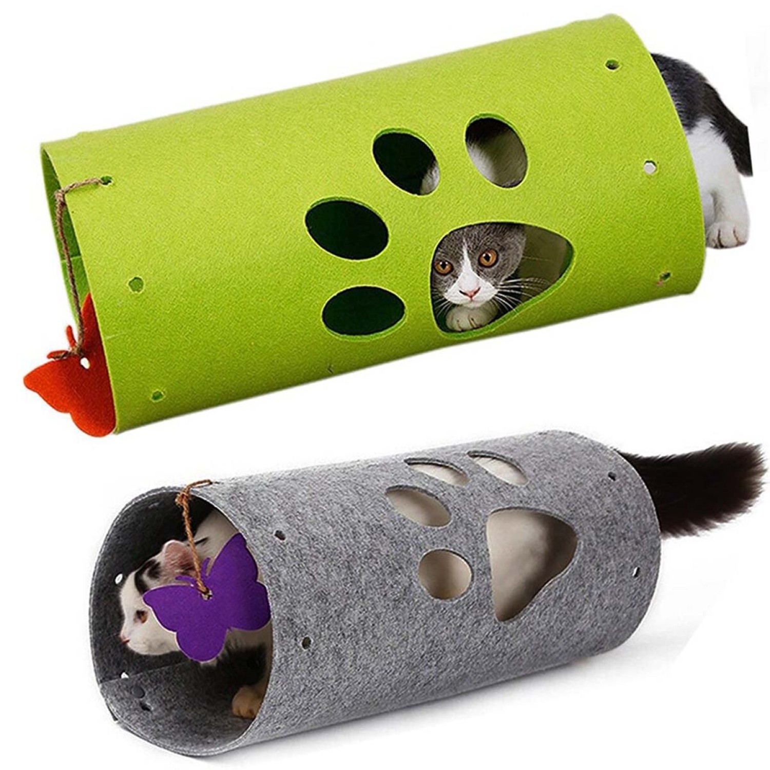 Kedi Tüneli 3'lü Eklenebilir Fonksiyonel Evcil Hayvan Oyuncağı Tüneli
