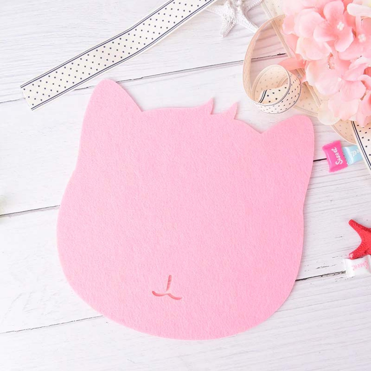 Kedi Modelli Yumuşak Güzel Dokulu Sevimli Mouse Pad (Renk Seçmeli)