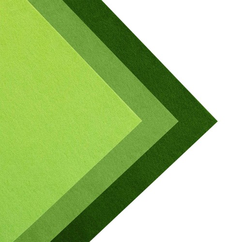 Kalın Keçe 50x50 cm Yeşil Tonlar 3 Renk