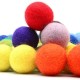 Keçe Renkli Yün Top 10 Adet, Keçeden 2 cm Çapında Renkli Yün Toplar